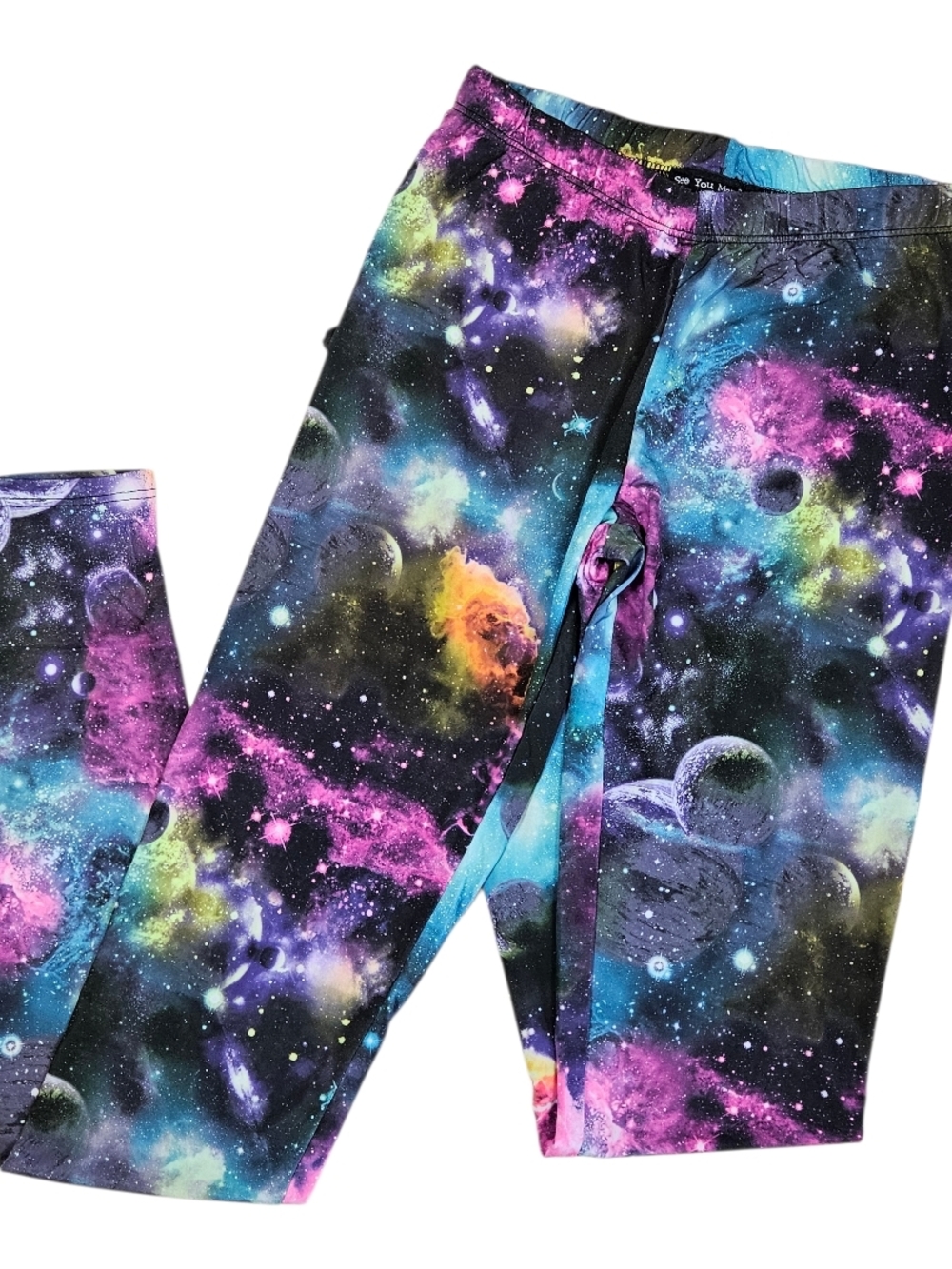 Leggings With Colorful Galaxy Print
